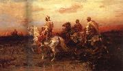 Adolf Schreyer Arab Horsemen on the March oil painting